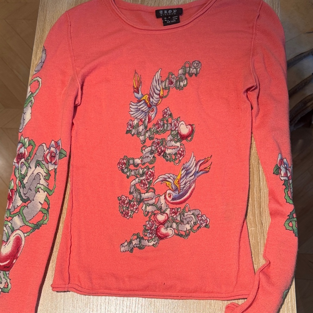 Women's Coral Graphic Sweater